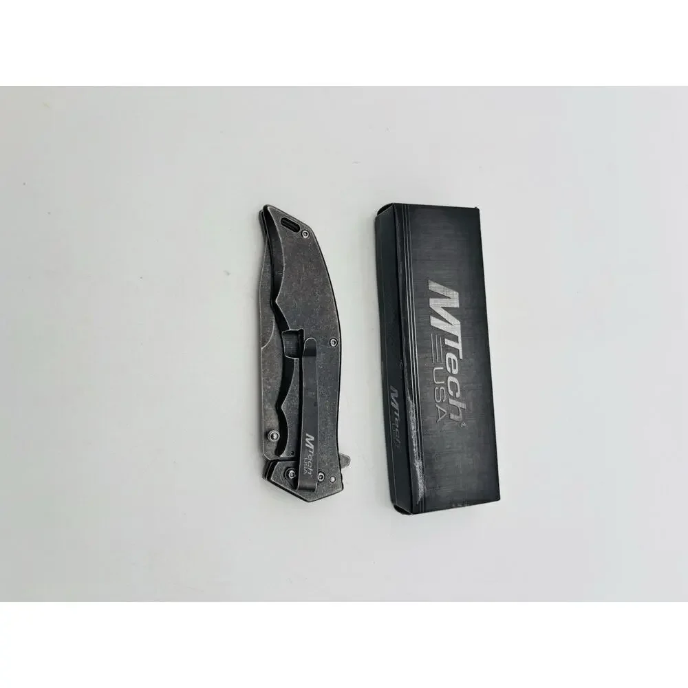 New Mtech Xtreme MX-A849AS American USA Flag Folding Stonewash Knife. New In Box